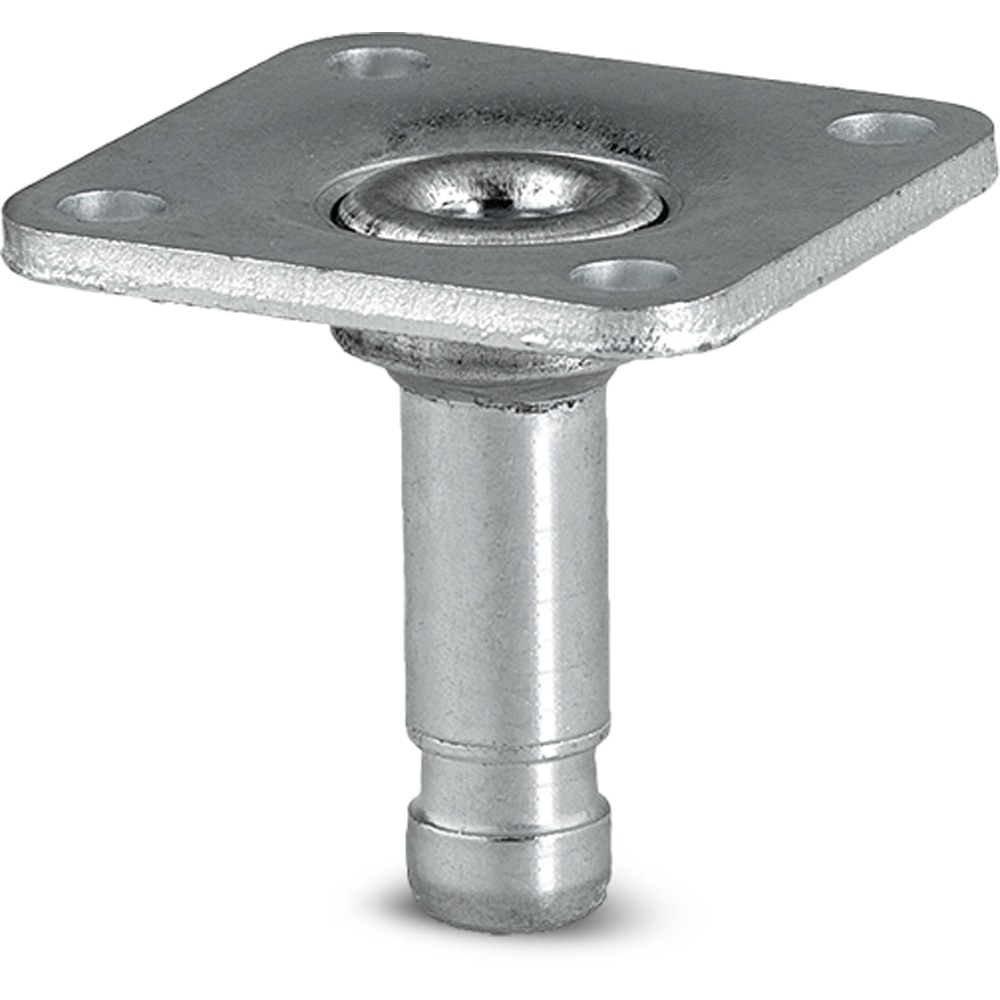Placa prindere TENTE, otel, 38 mm, 50 kg, argintiu