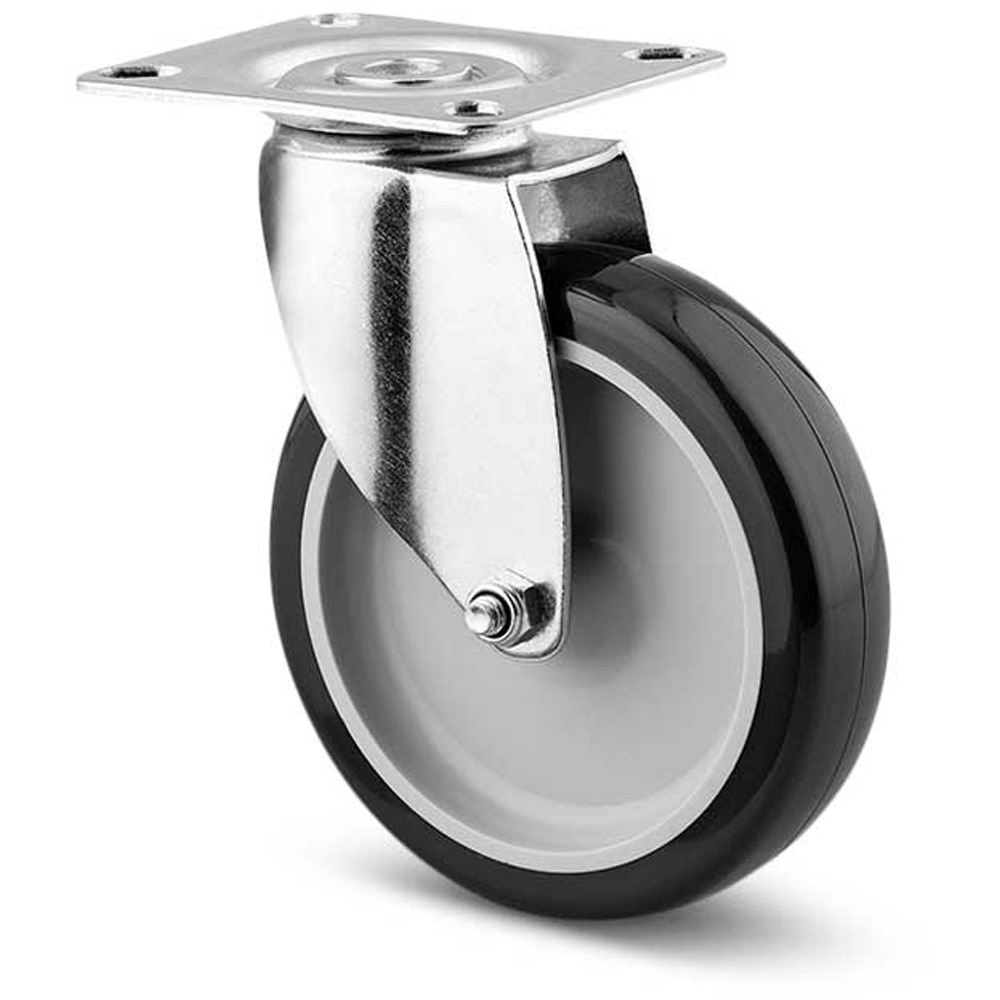 Roata pivotanta TENTE, poliuretan, 50 mm, 40 kg, gri