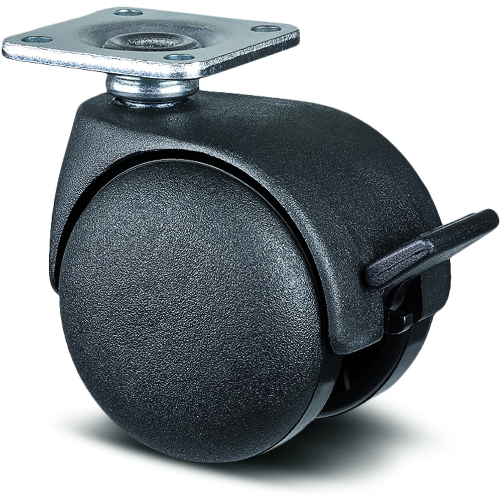 Roata pivotanta TENTE, polipropilena, 50 mm, 50 kg, negru