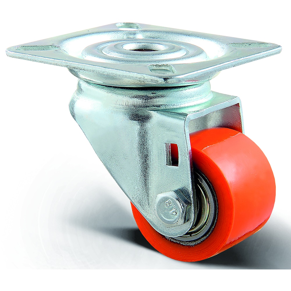 Roata pivotanta TENTE, poliuretan, 50 mm, 75 kg, portocaliu