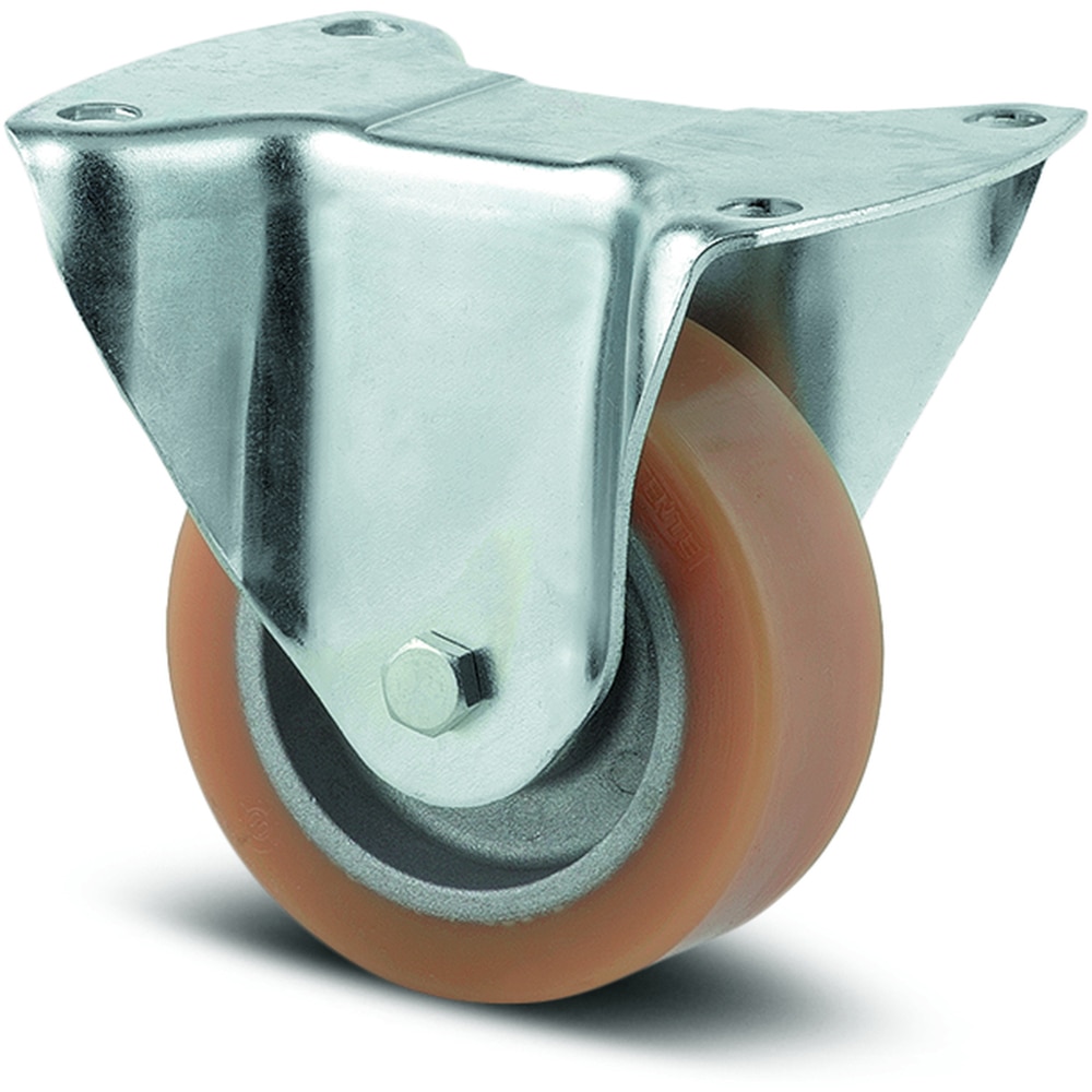 Roata fixa TENTE, poliuretan, 80 mm, 250 kg, portocaliu