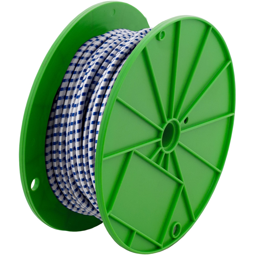 Coarda elastica, 4 mm, alb-albastru