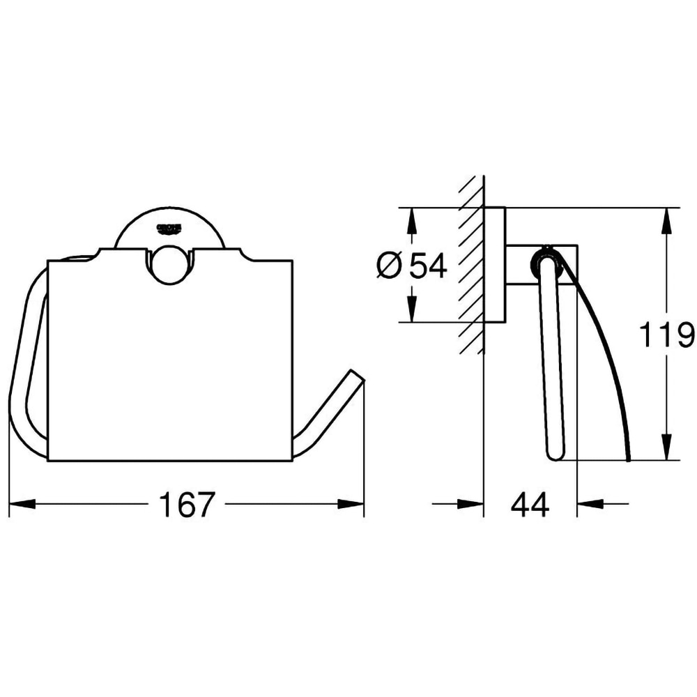 Suport hartie igienica GROHE Essentials 40367DA1, cupru