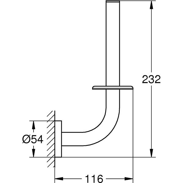 Suport hartie igienica GROHE Essentials 40385AL1, grafit
