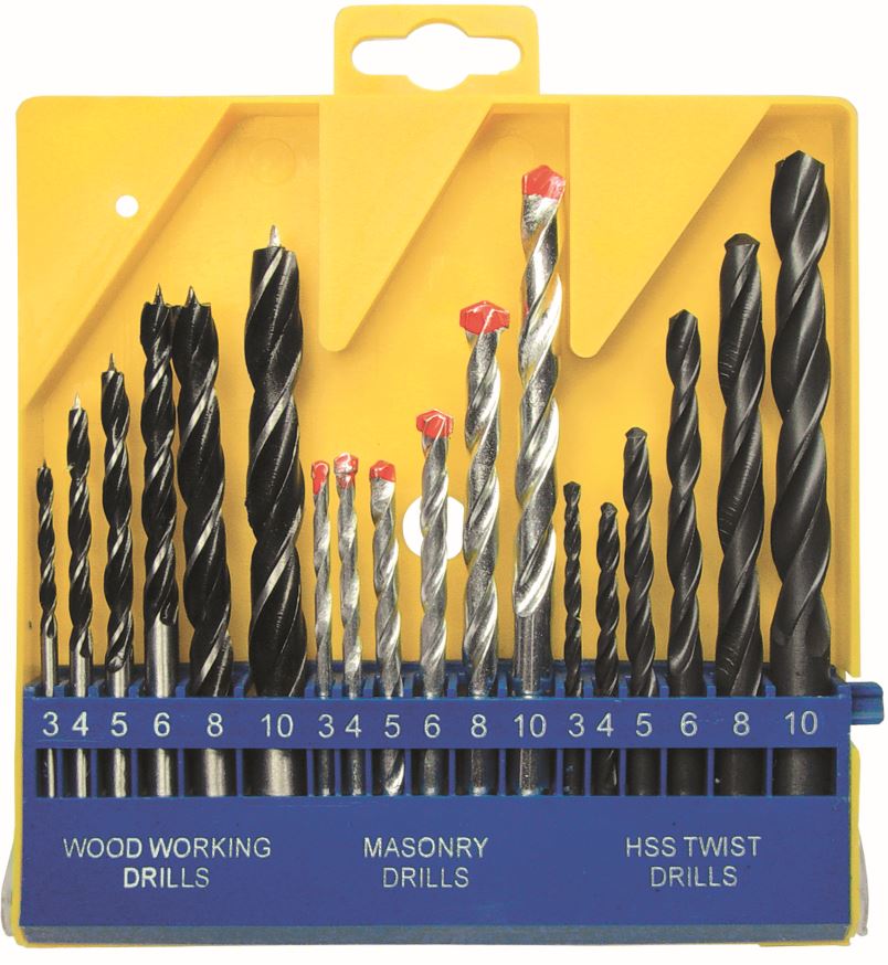 Set burghie pentru beton, metal si lemn, 18 Buc  Sparta