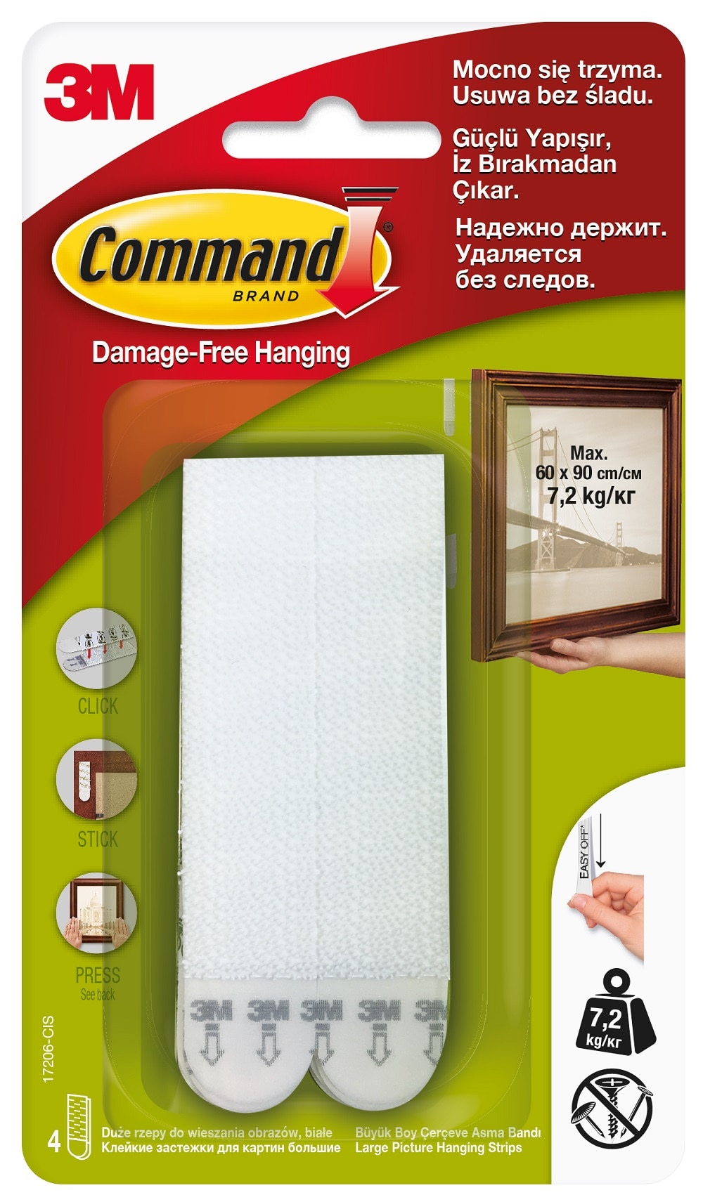 17206-CIS Sistem tip arici sustinere tablouri mari Command