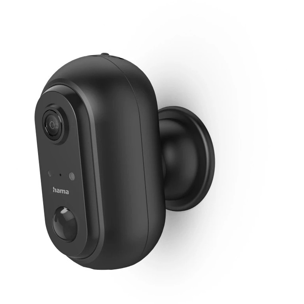 Camera IP Wireless exterior HAMA 176615, Full HD 1080p, Night Vision, baterie solara, negru