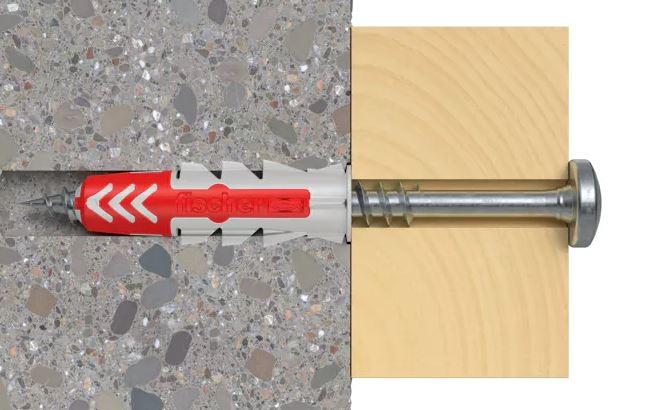 Set de 8 dibluri duopower 8 x 40 cu holsurub cu cap inecat PZ2, total filetat  Fischer