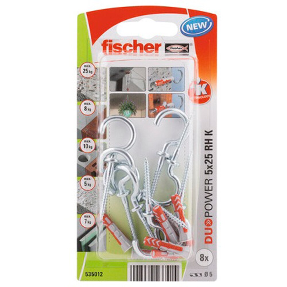 Surub cu diblu universal FISCHER DuoPower, 5 x 40mm, 8buc