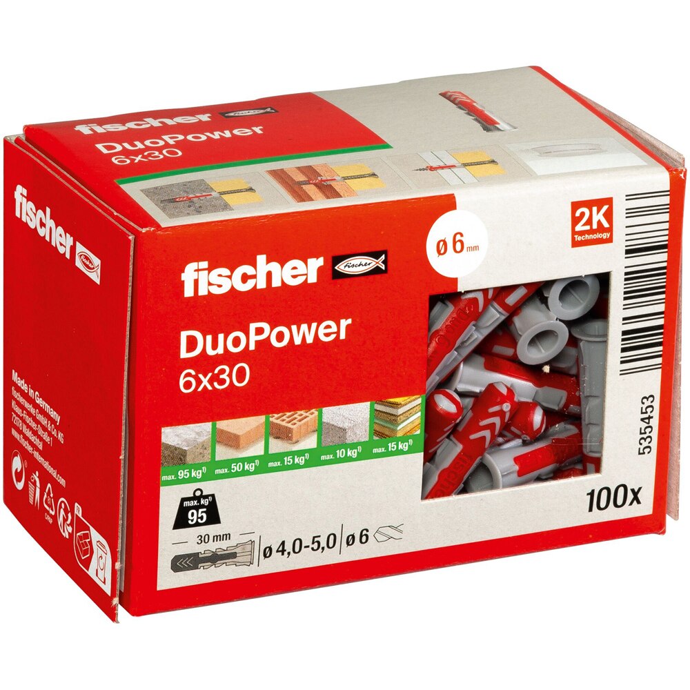 Diblu universal FISCHER DuoPower, 6 x 30mm, 100buc