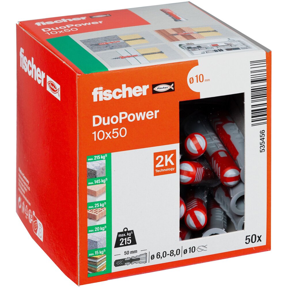 Diblu universal FISCHER DuoPower, 10 x 50mm, 50buc