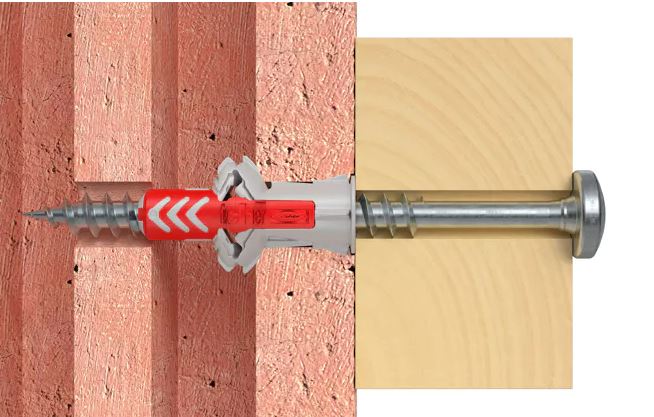 Set de 4 dibluri duopower 8 x 65 cu holsurub cu cap inecat PZ2, total filetat  Fischer