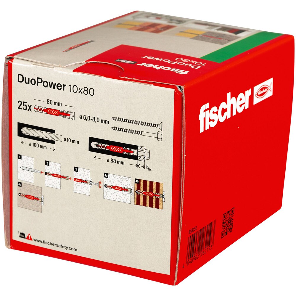 Diblu universal FISCHER DuoPower, 10 x 80mm, 25buc