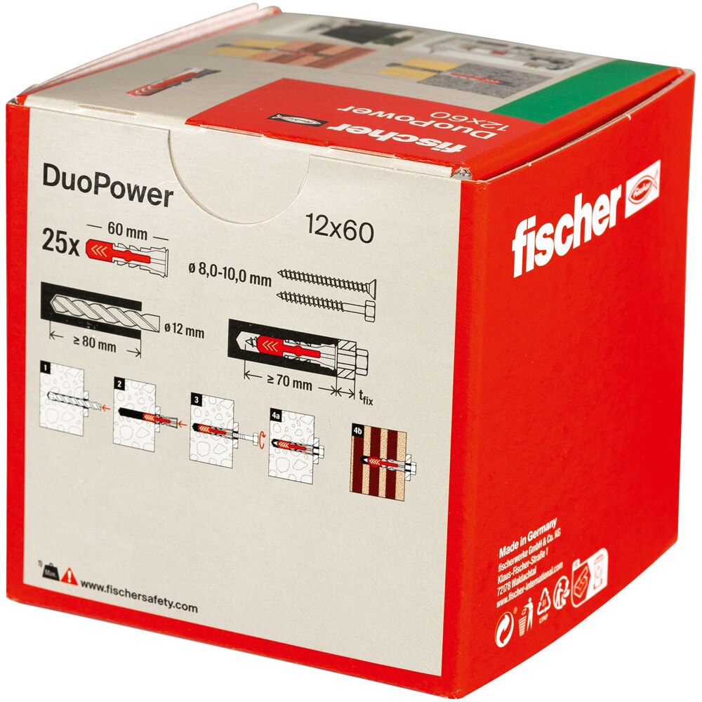 Diblu universal FISCHER DuoPower, 12 x 60mm, 25buc