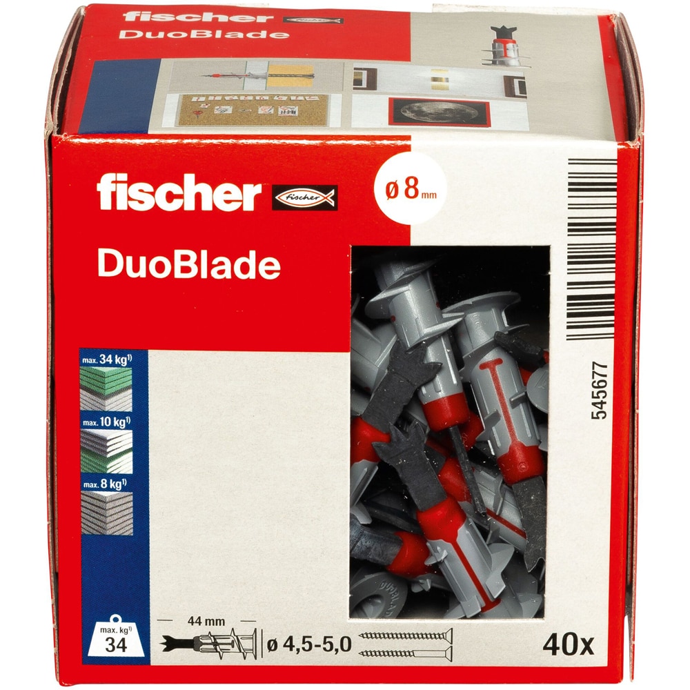 Diblu gips FISCHER DuoBlade, 12 x 32mm, 40buc
