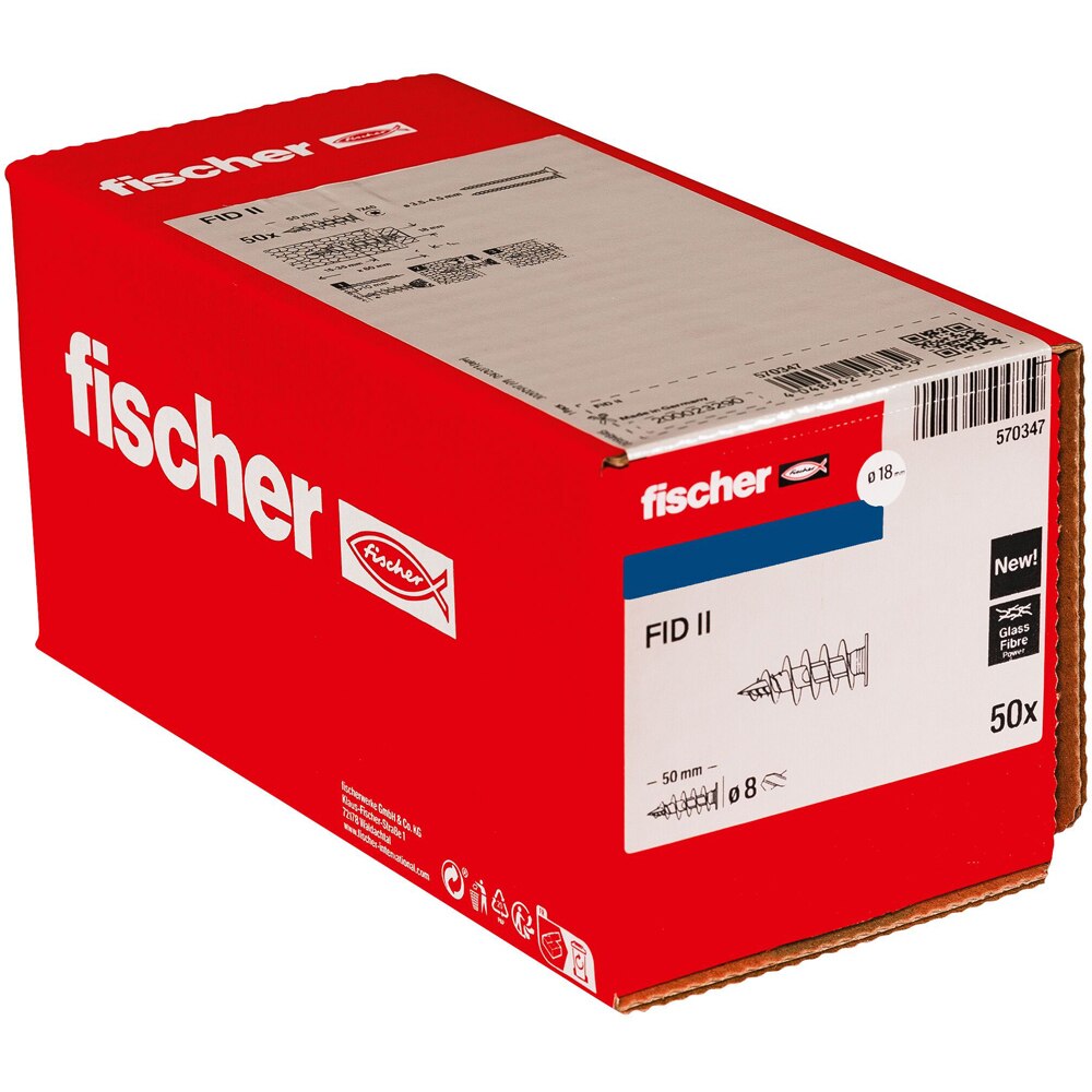 Diblu polistiren FISCHER FID II, 18 x 55mm, 50buc