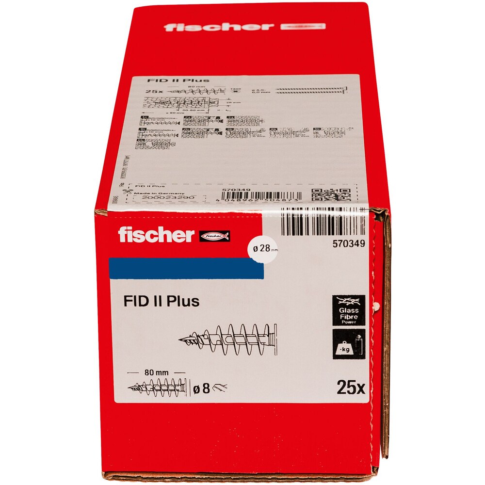 Diblu polistiren FISCHER FID II, 28 x 85mm, 25buc