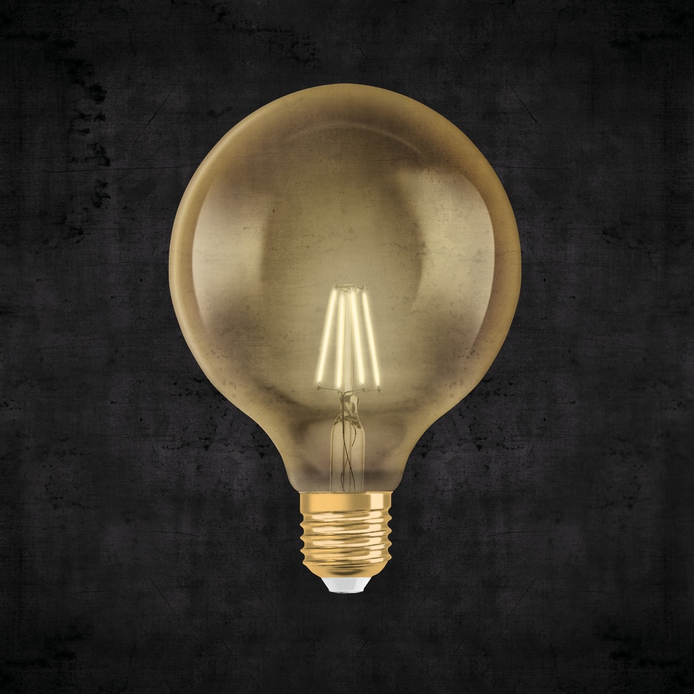 Bec LED decorativ, Osram, E27, 5W, 2500K, auriu