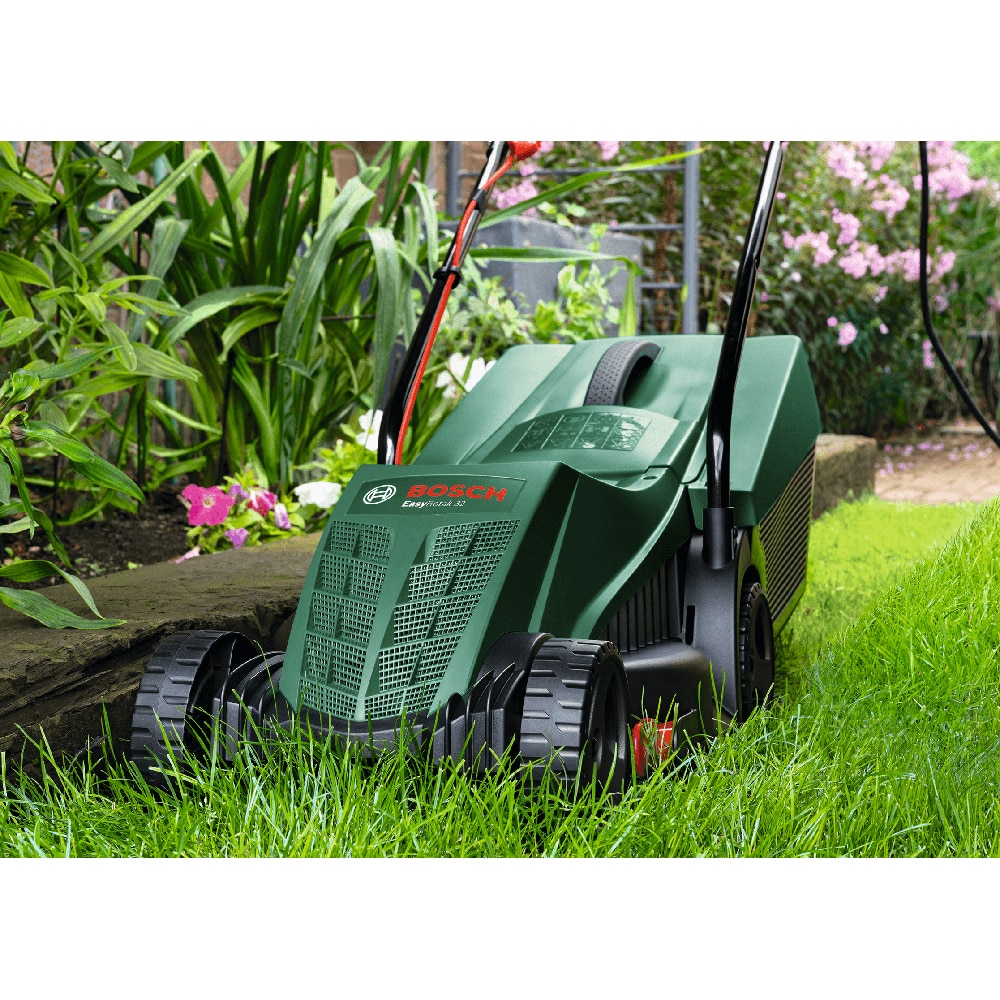 Masina de tuns gazon BOSCH Easy Rotak 32-215, Electrica, 1200W, latime taiere 32 cm, cos 31L, negru-verde