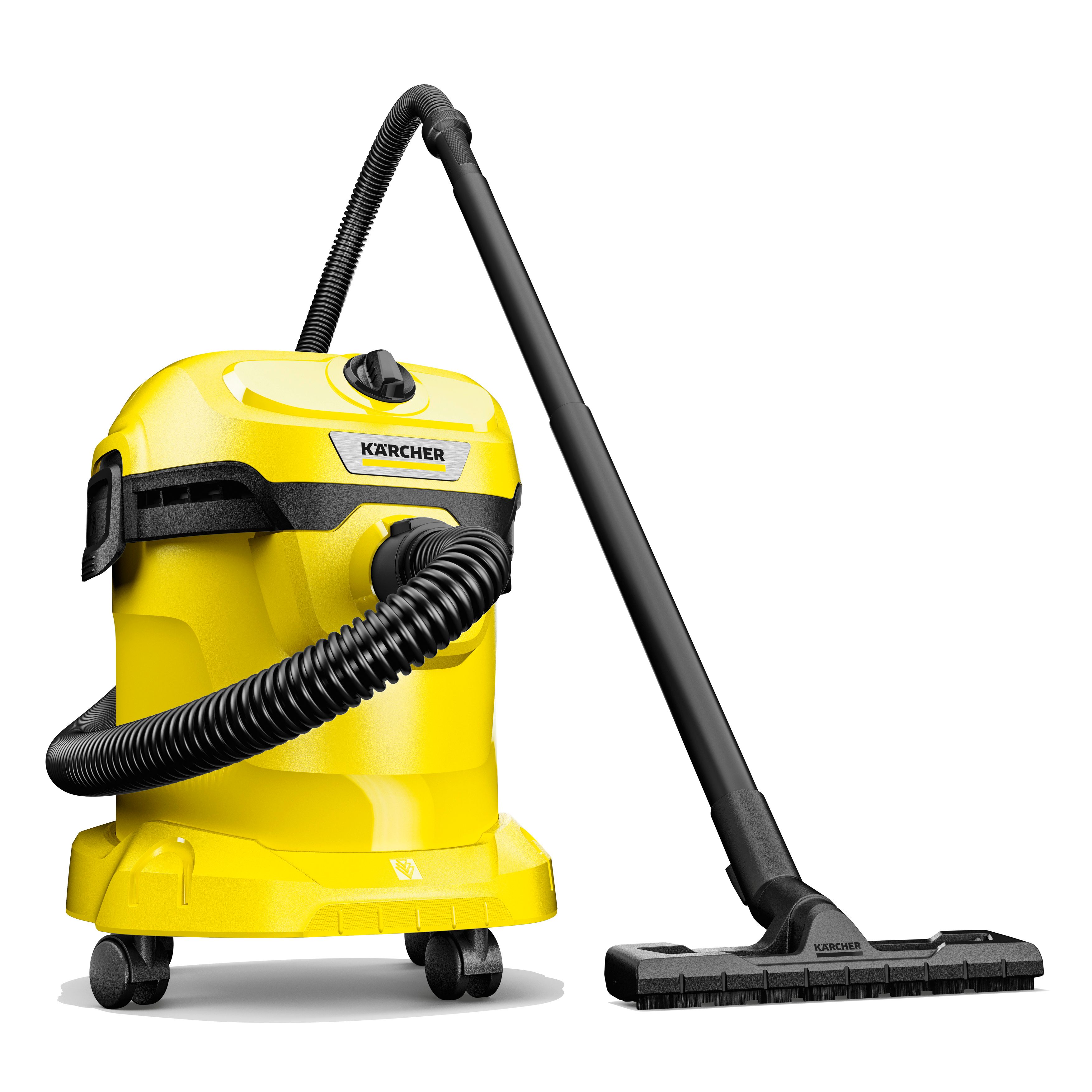 Aspirator multifunctional KARCHER WD2 V15 101267114, 17l, 1000W, 74dB, galben-negru 