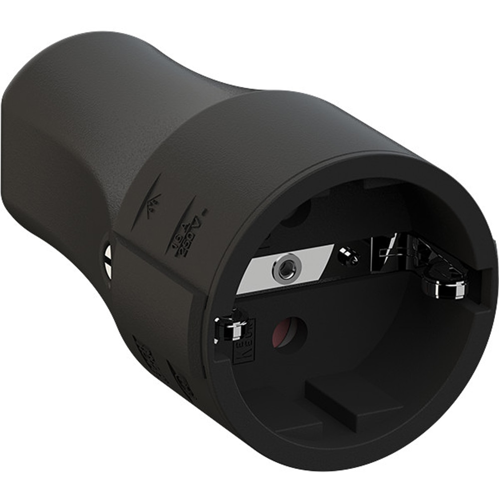 Cupla BACHMANN CEE7, 16A, demontabila, negru