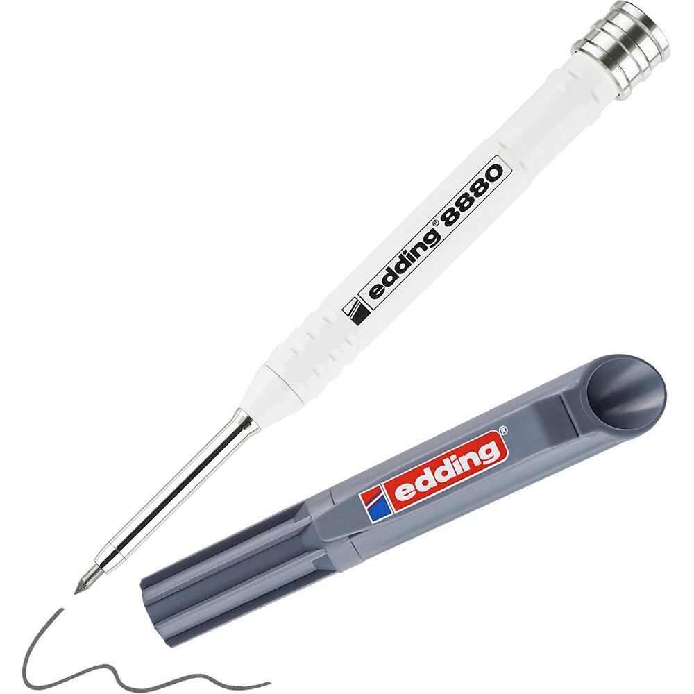 Marker pentru marcarea gaurilor EDDING 8880, varf 42 x 5.5 mm, corp din aluminiu, grafit