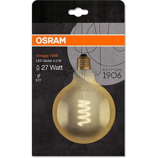 Bec LED Vintage OSRAM 4058075092136, E27, 4.5W, 250lm, lumina calda