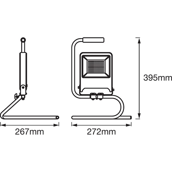 Lampa de lucru LEDVANCE 4058075213876, 50W, 4500 lumeni, negru