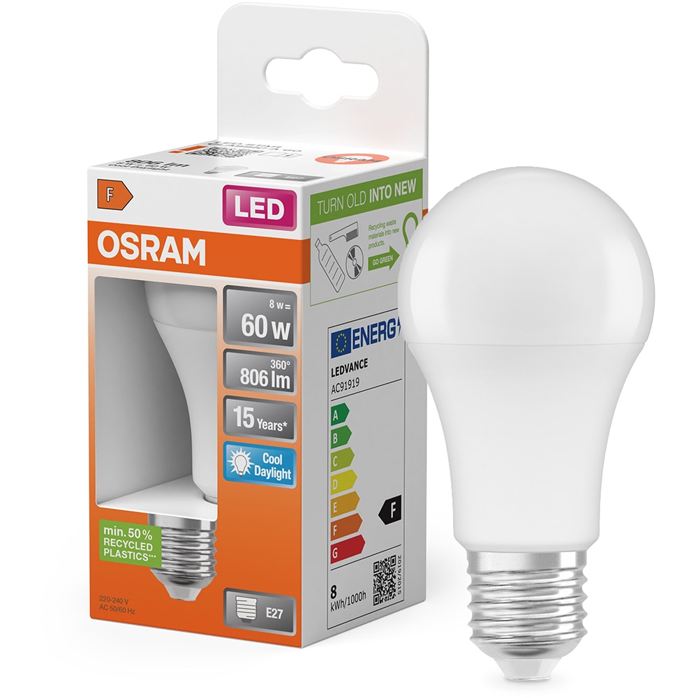 Bec LED OSRAM 4058075428560, E27, 8W, 806lm, 6500K