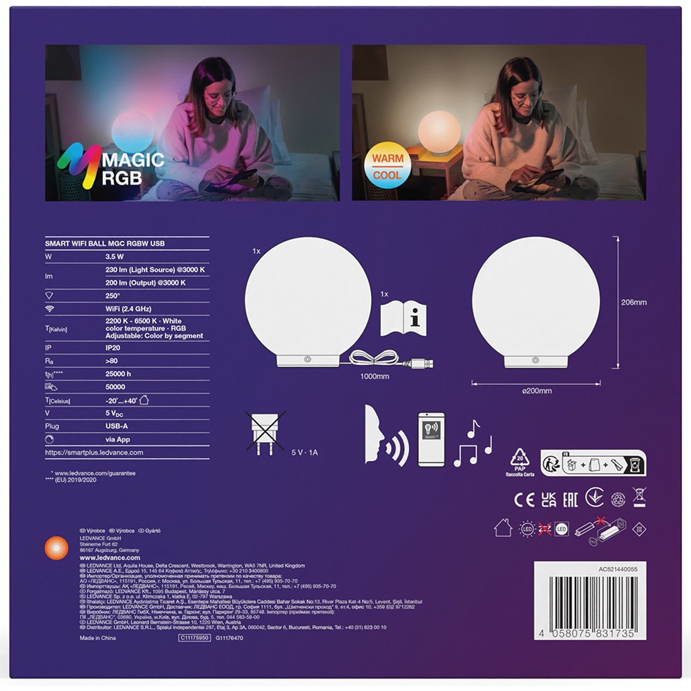 Lampa ambientala LEDVANCE 4058075831735, LED, 3.5W, 230lm, alb