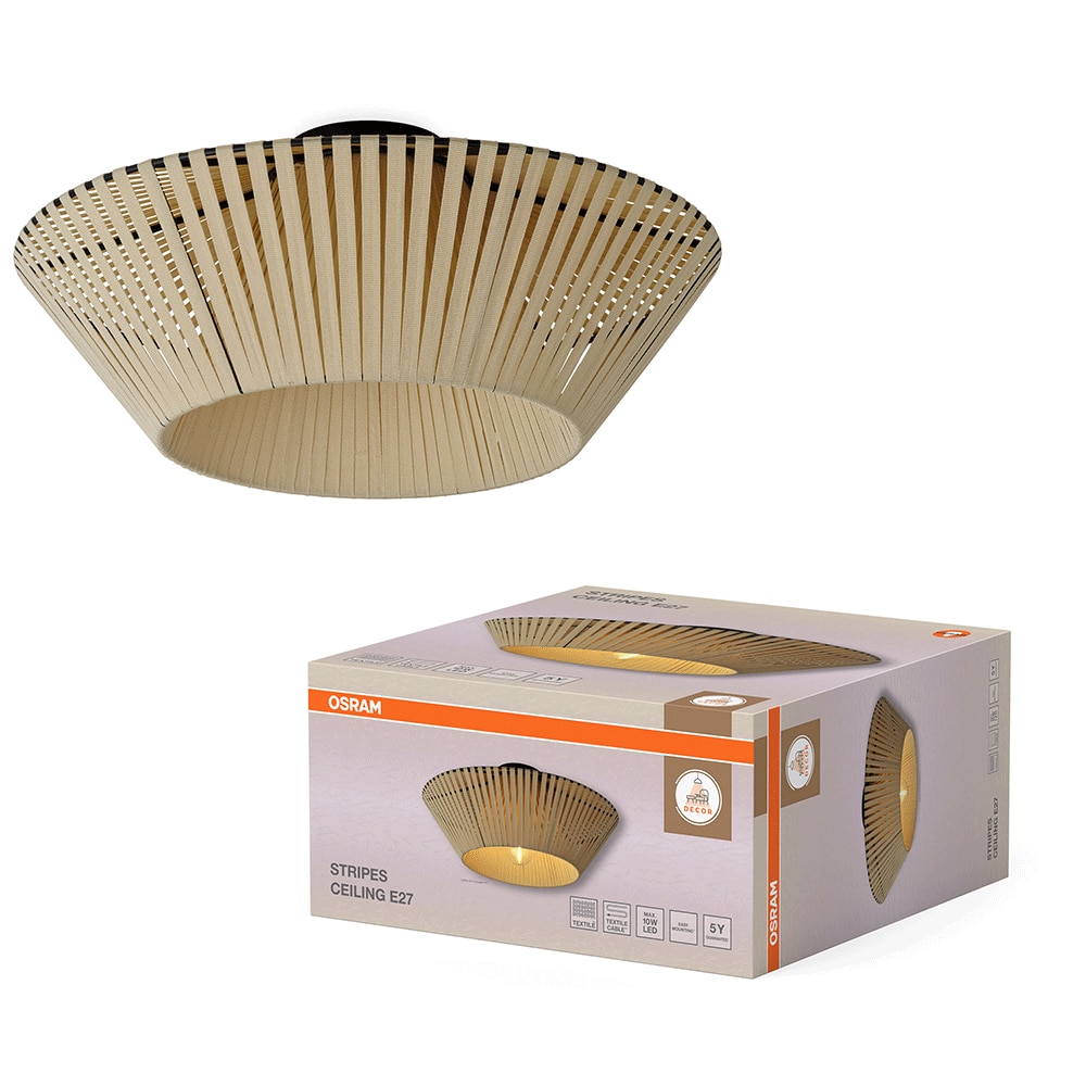 Plafoniera OSRAM 4058075847989, 10W, E27, IP20, bej