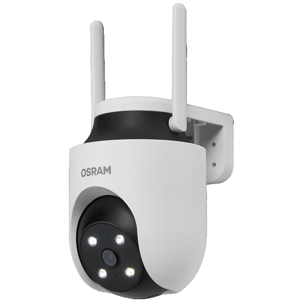 Camera IP Wireless OSRAM Smart+, 2K QHD, 4MP, IR, Night Vision, alb