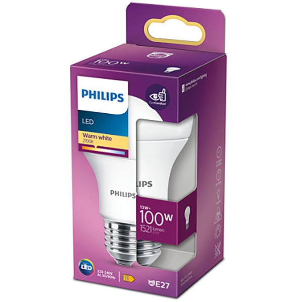 Bec LED PHILIPS 871869649082200, E27, 13W, 1521lm, lumina calda 