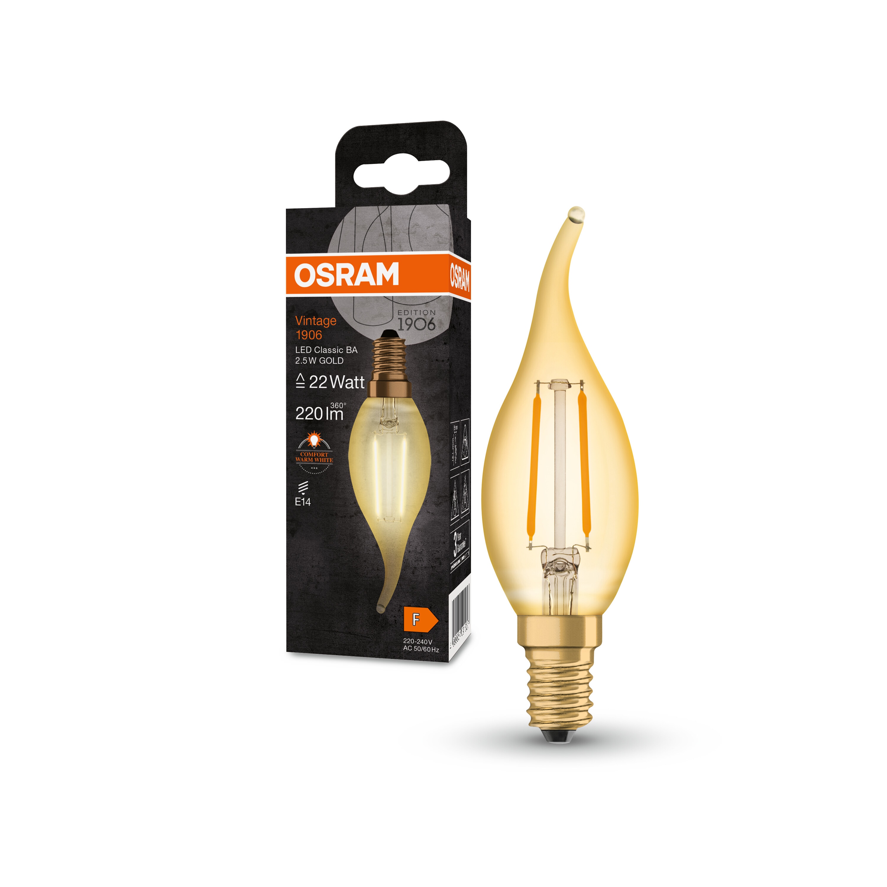 Bec Decorativ Rustic Led 3W E14
