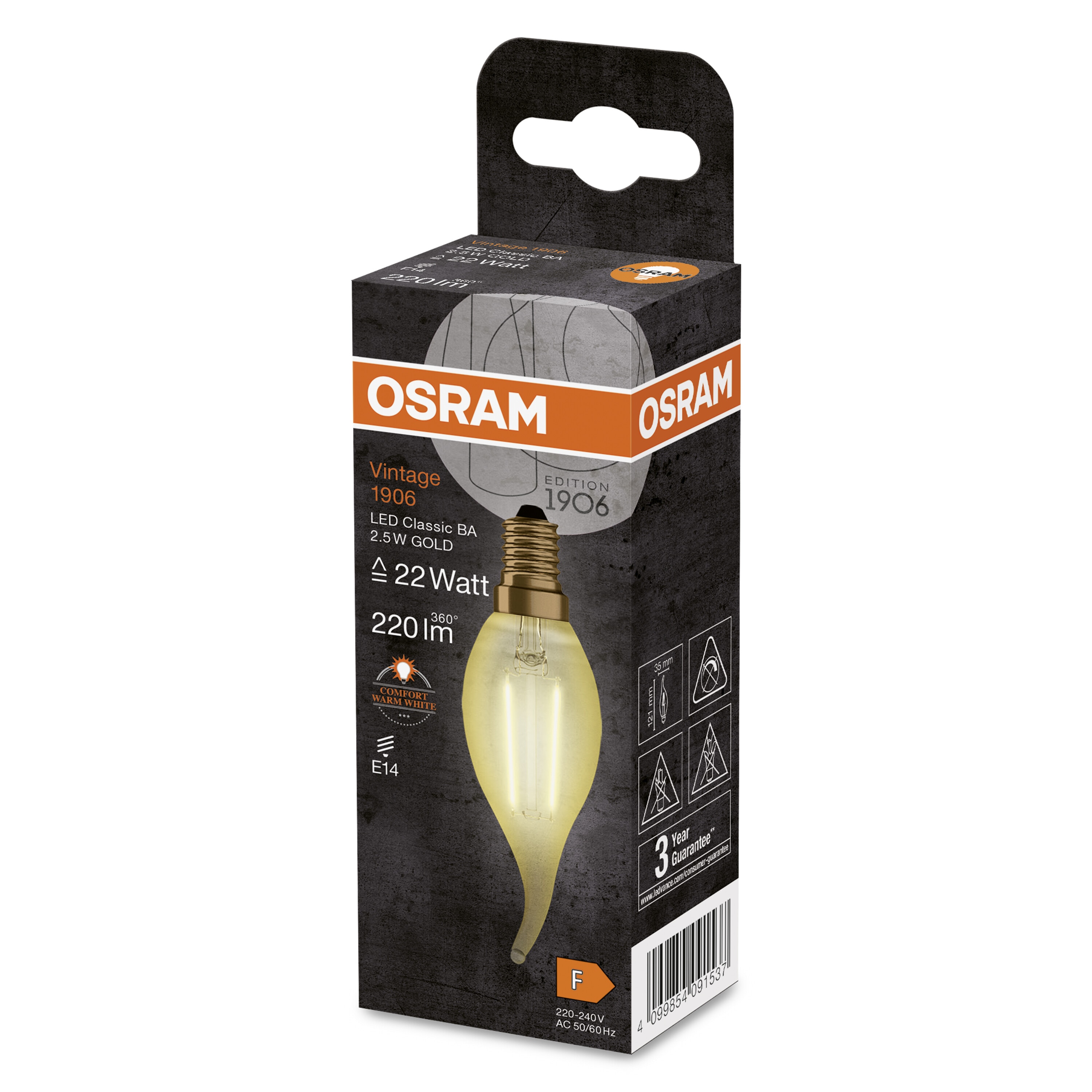 Bec Decorativ Rustic Led 3W E14