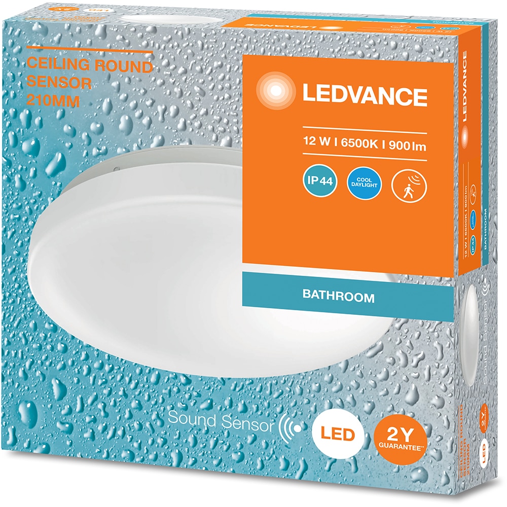 Plafoniera LED LEDVANCE 4099854105999, 12W, 900lm, 6500K, IP44, alb