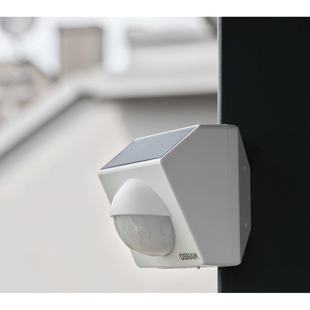 Senzor de miscare OSRAM, IP65, Wi-Fi, incarcare solara, alb
