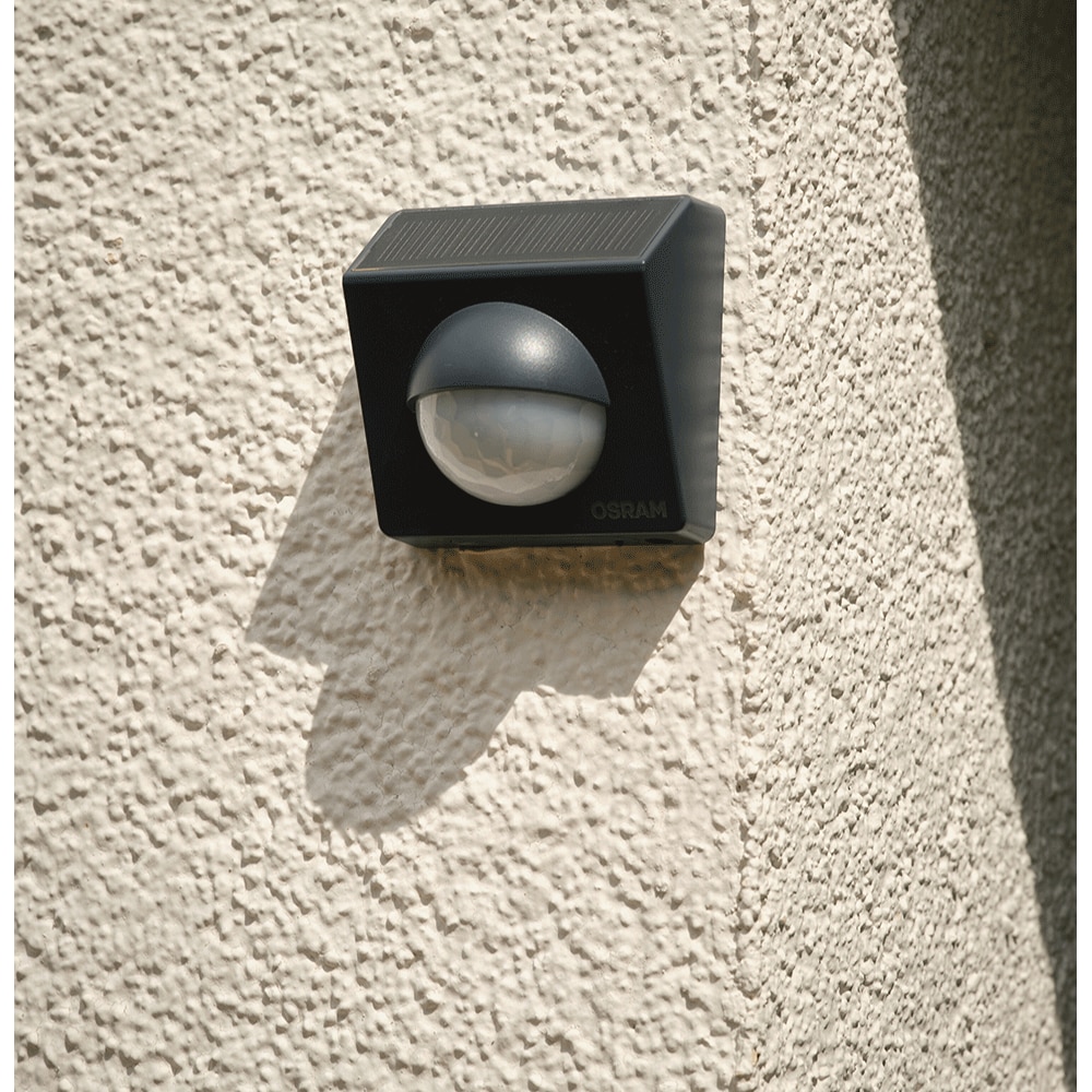 Senzor de miscare OSRAM, IP65, Wi-Fi, incarcare solara, negru