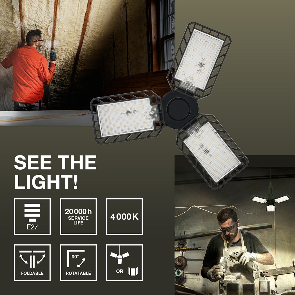 Plafoniera cu LED integrat OSRAM, E27, 40W, 4300lm, negru