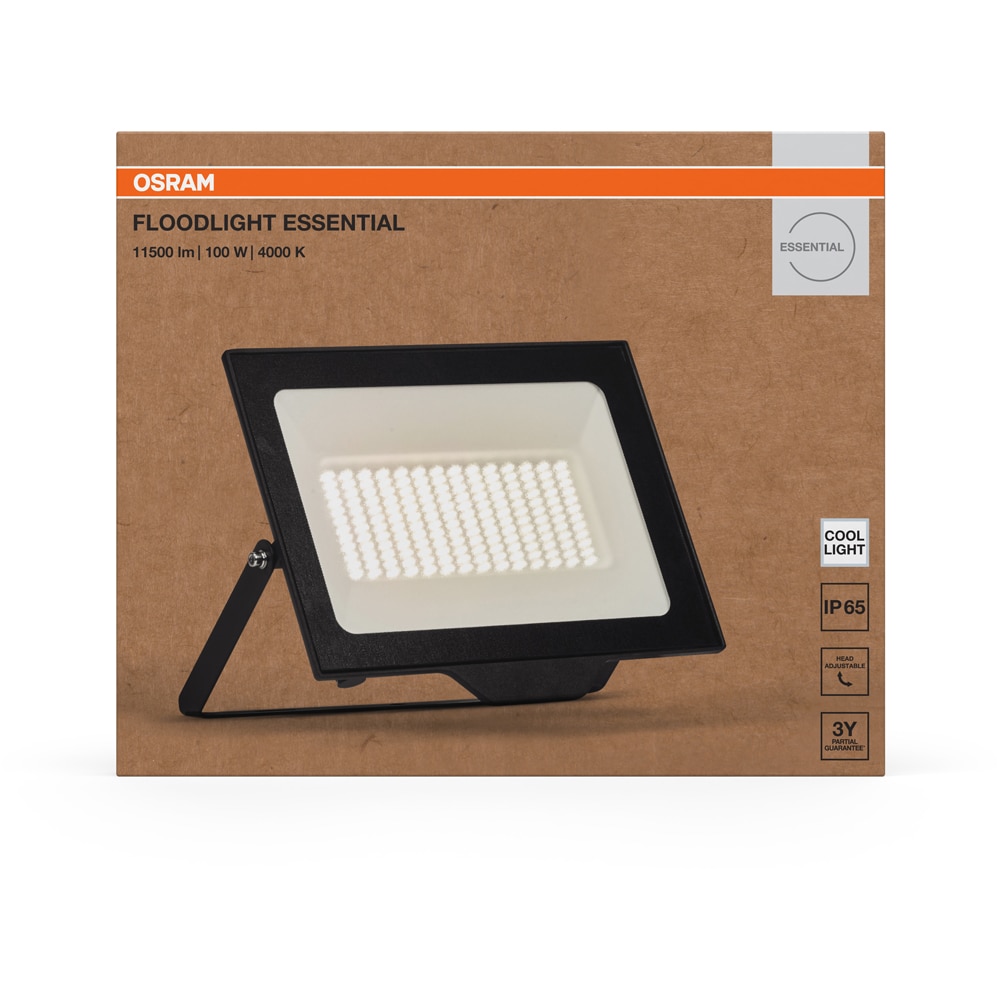 Proiector LED OSRAM, 100W, 10000lm, 4000K, IP65, Negru