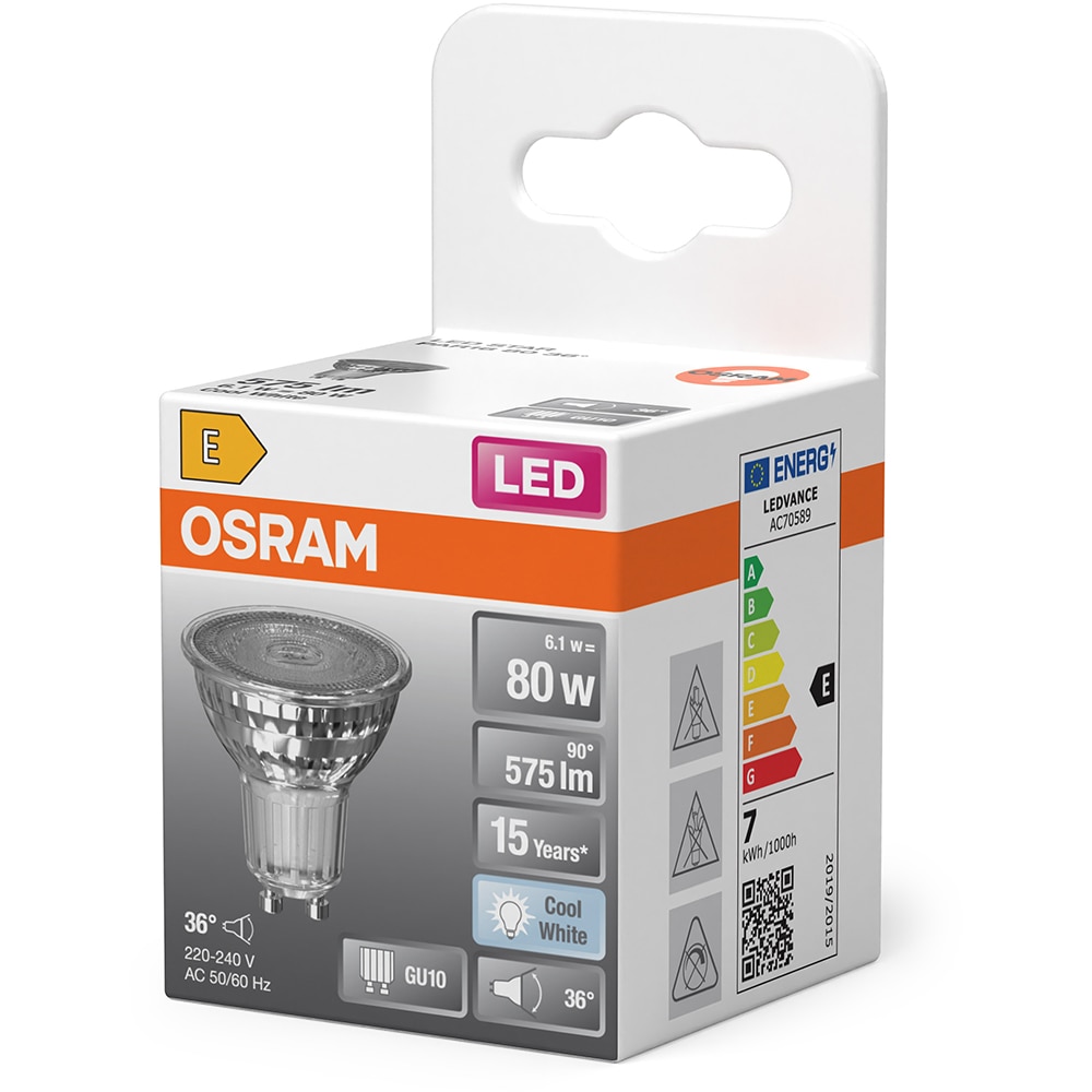 Bec LED OSRAM 4099854457401, GU10, 6.1W, 575lm, 4000K