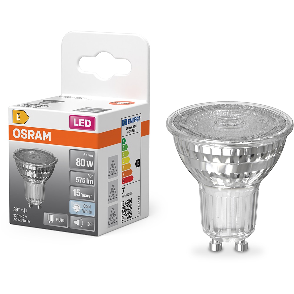 Bec LED OSRAM 4099854457401, GU10, 6.1W, 575lm, 4000K