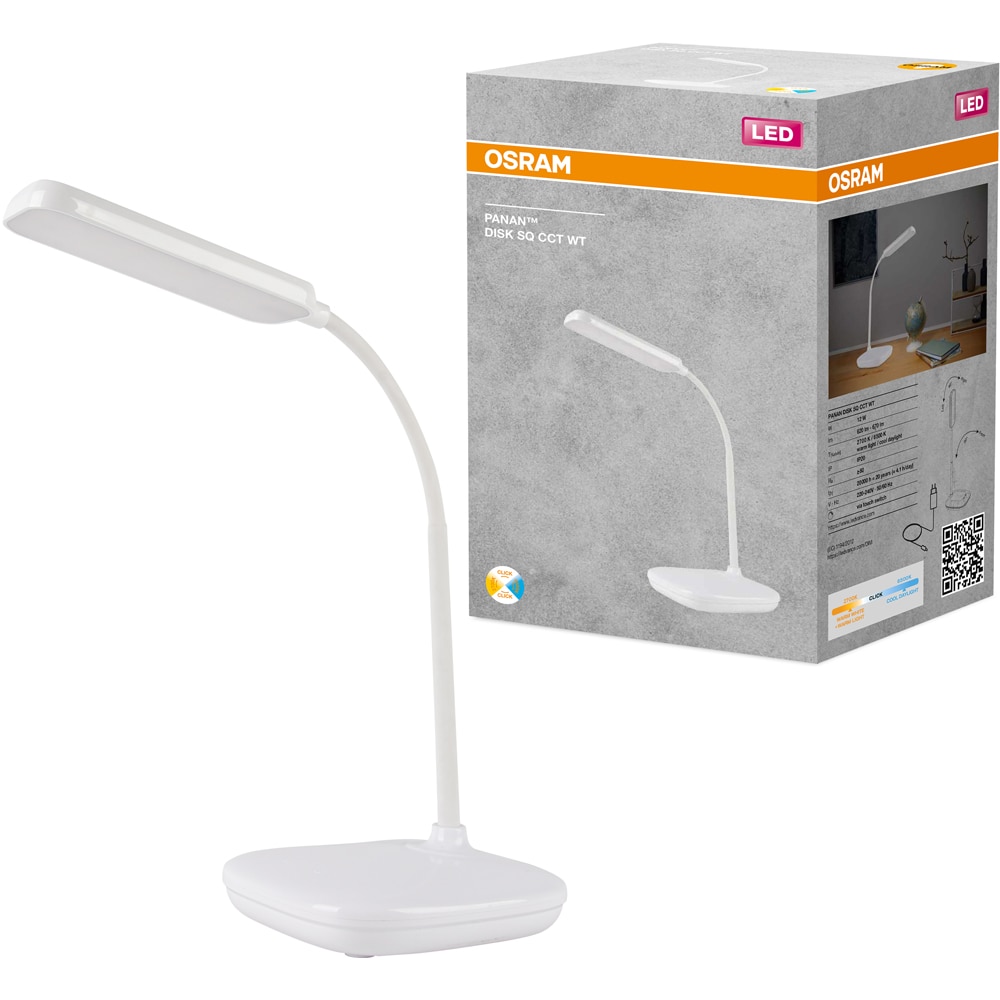 Lampa de birou LED OSRAM CCT, 12W, 670lm, lumina variabila, alb