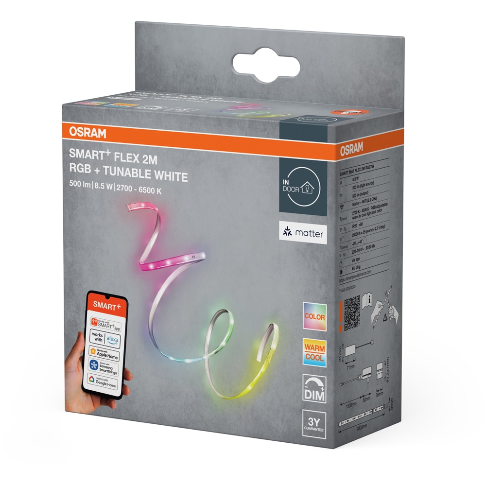 Banda LED OSRAM Matter, 8.5W, 6500K, 500lm, 200cm