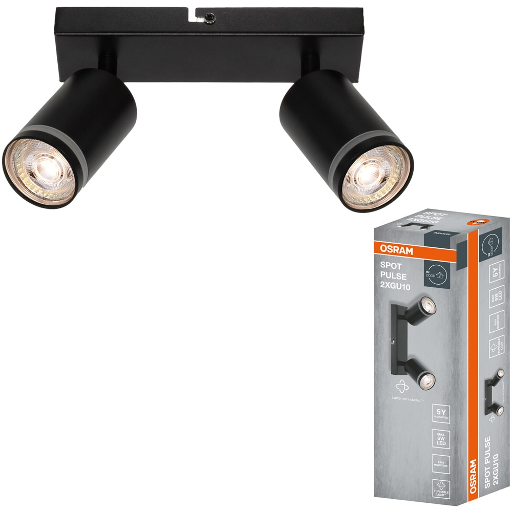 Spot OSRAM Pulse, 2 x GU10, 6W, LED, IP20, negru