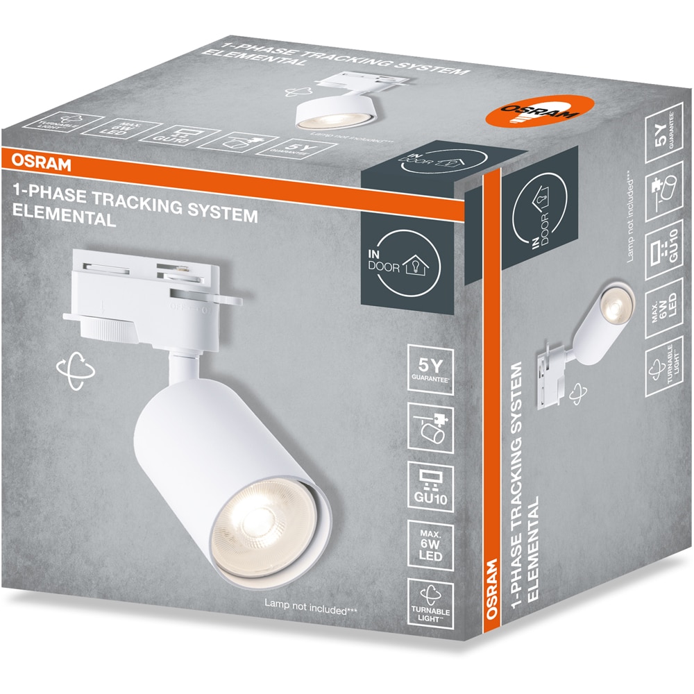 Spot OSRAM Elemental, 1 x GU10, IP20, alb
