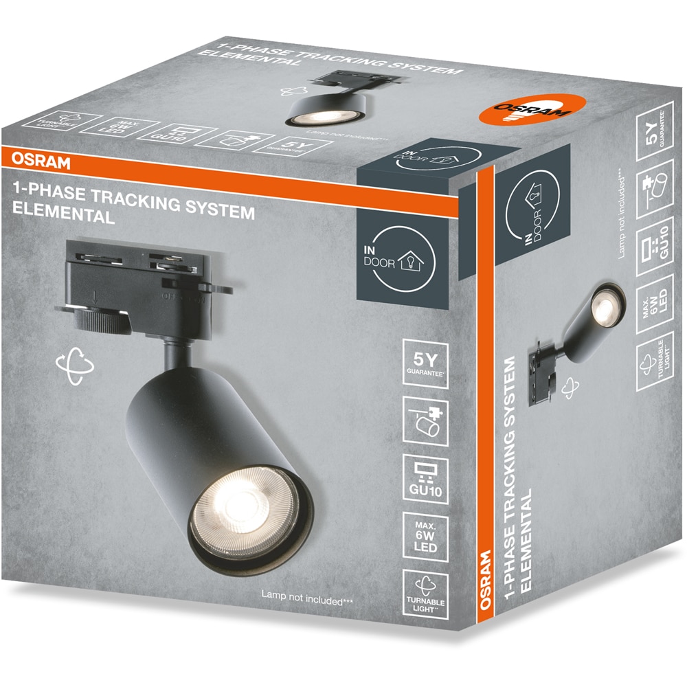 Spot OSRAM Elemental, 1 x GU10, IP20, negru