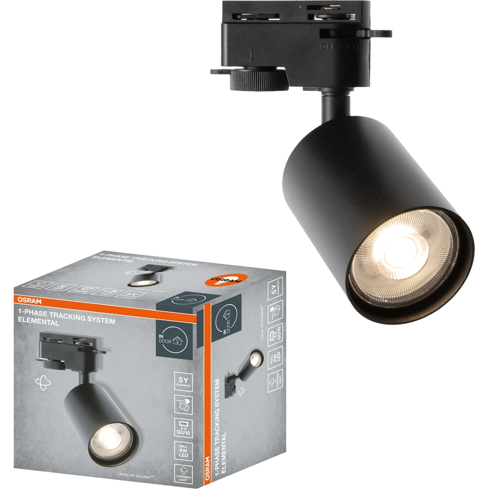 Spot OSRAM Elemental, 1 x GU10, IP20, negru