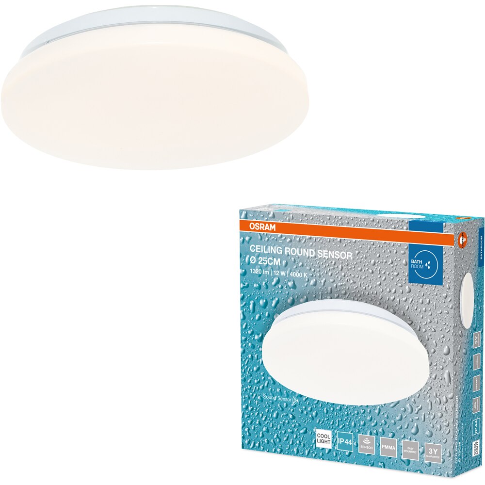 Plafoniera LED OSRAM, 12W, 960lm, 4000K, IP44, alb