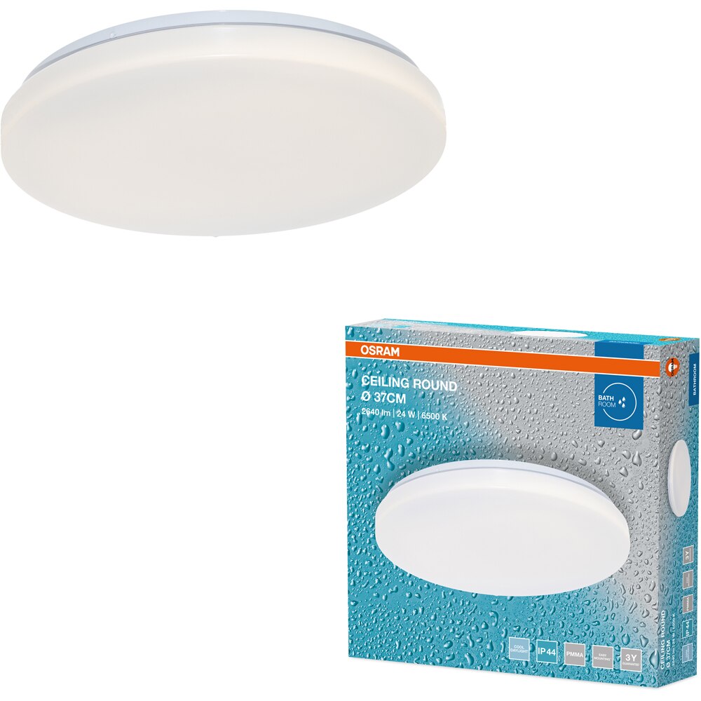 Plafoniera LED OSRAM, 24W, 1920lm, 6500K, IP44, alb